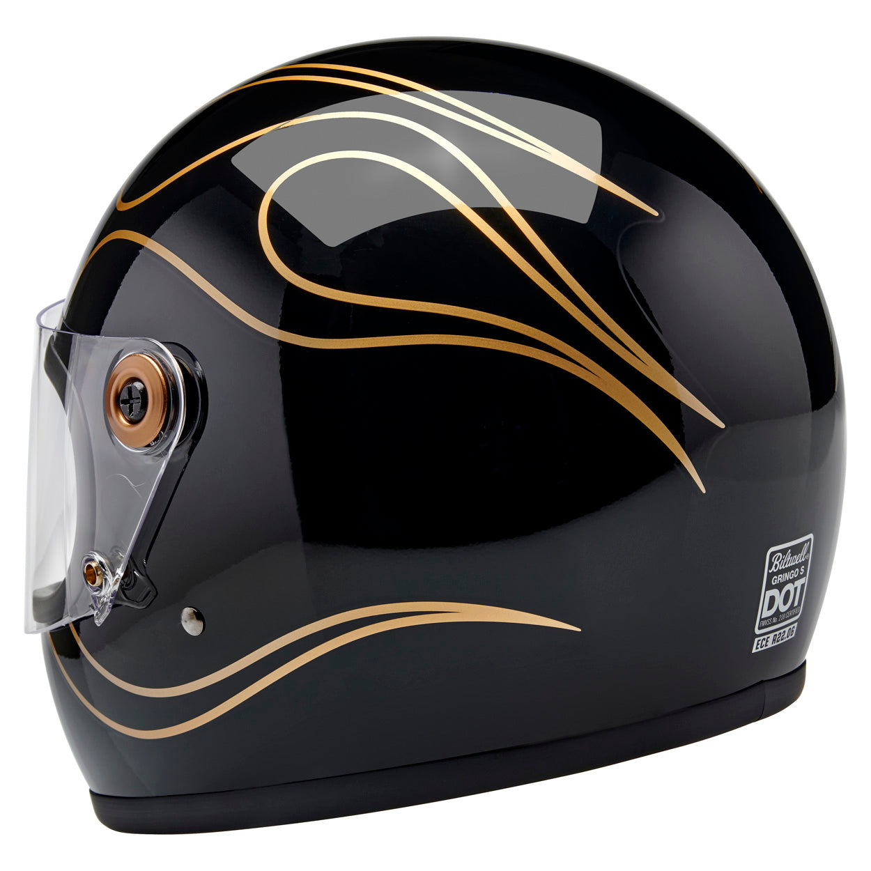 Casco Biltwell Gringo S Flamas - negro