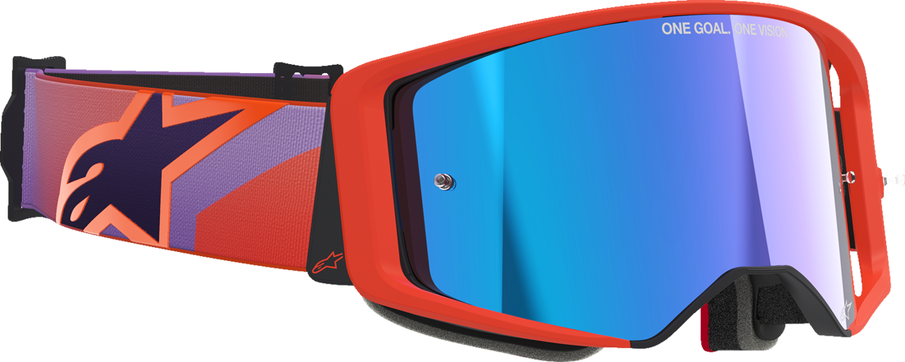 Lentes Supertech Vision Corp - Lentes Supertech Vision - Corp - Púrpura Coral Caliente - Lente Espejo Azul