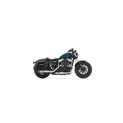 Alforjas rígidas Lamellar Raven Extra Large Shock Cut-out Leather Covered para Sportster 48 XL1200X