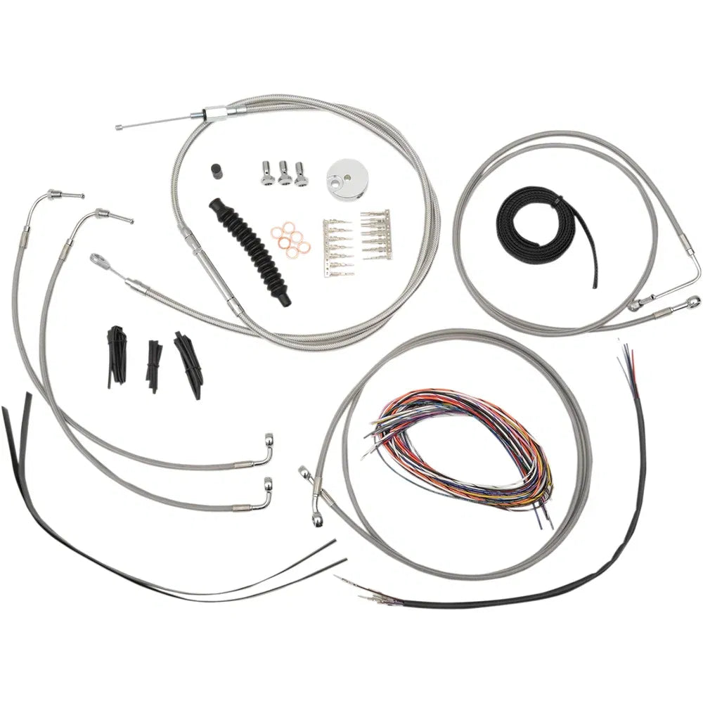 Kit completo de cable de manillar/línea de freno trenzado de acero inoxidable — kit de cables