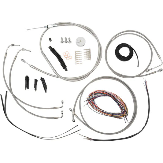 Kit completo de cable de manillar/línea de freno trenzado de acero inoxidable — kit de cables