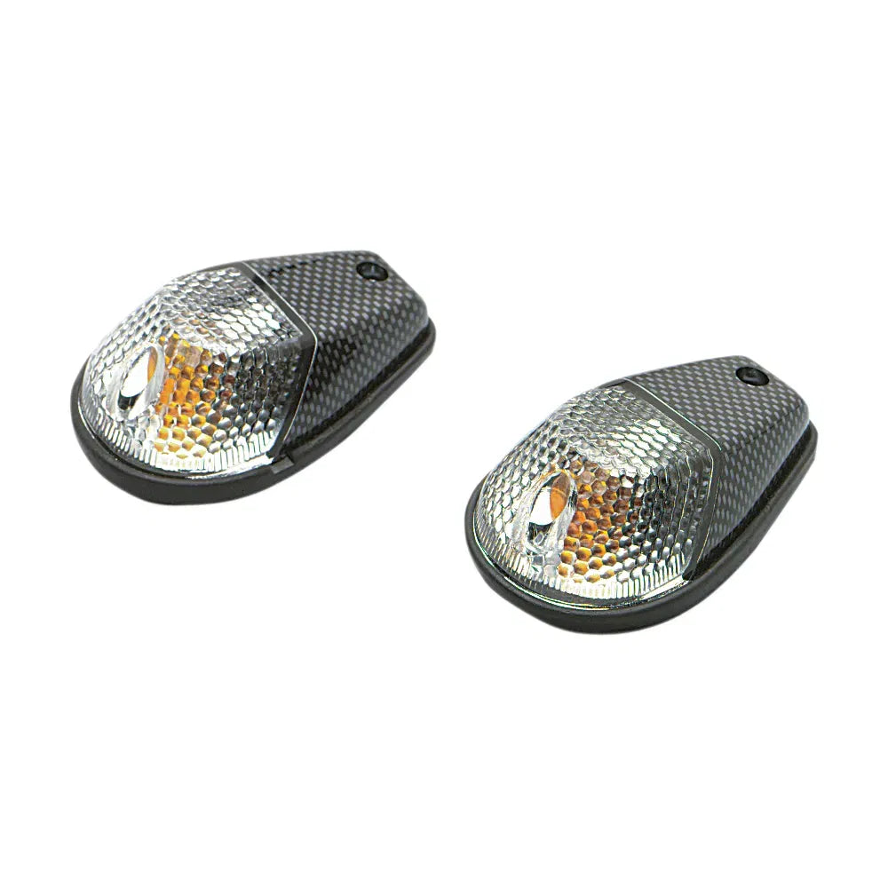 Flush Mount Marker Lights - Carbon/Clear