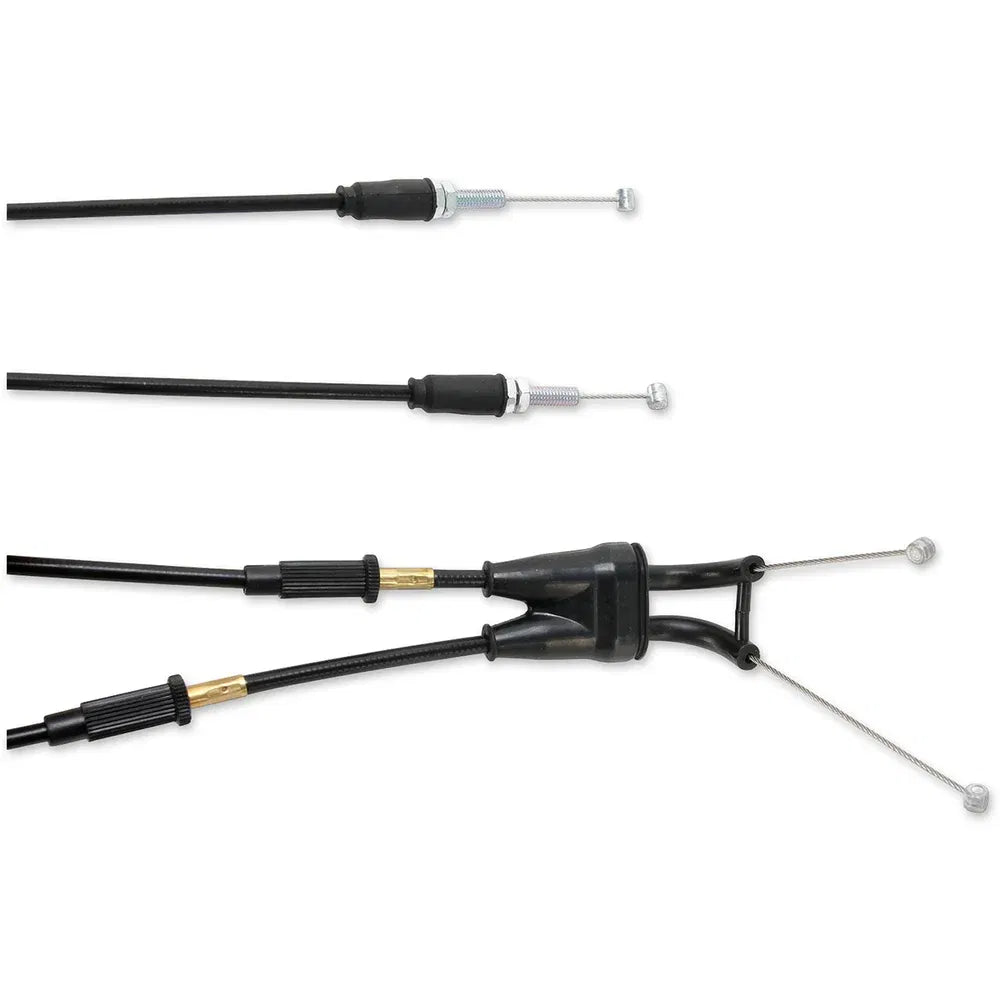 Cable del acelerador de vinilo negro.