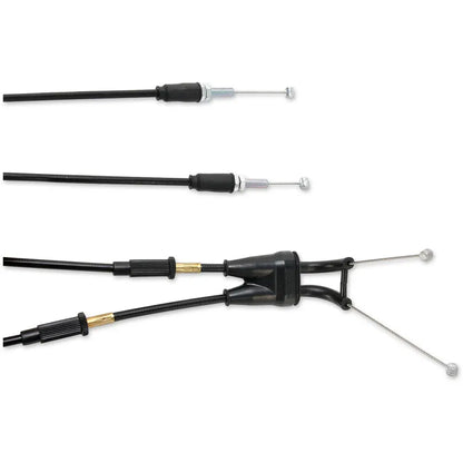 Cable del acelerador de vinilo negro.