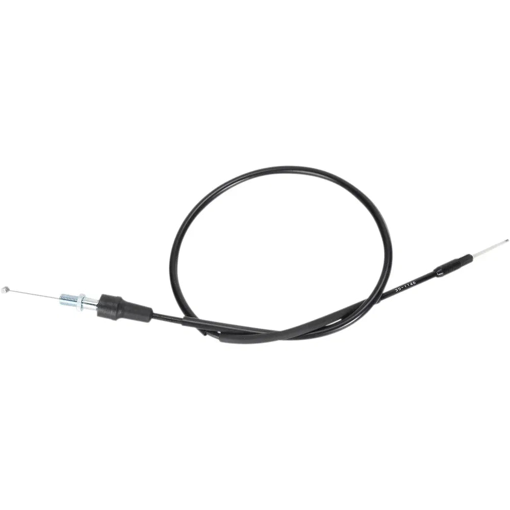 Cable del acelerador de vinilo negro.
