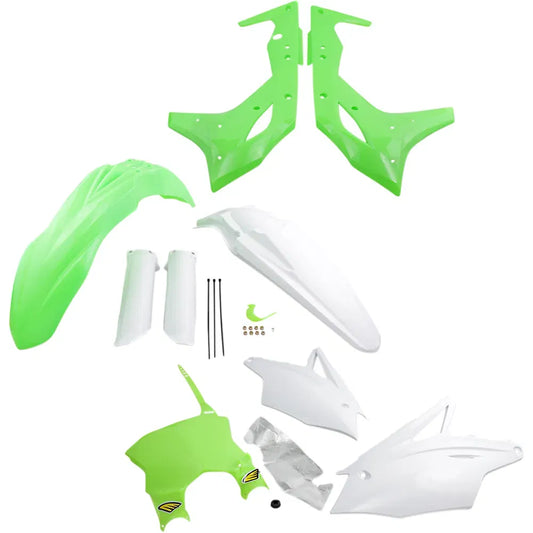 Body Kit - Powerflow - Fluorescent Green/White - KXF250