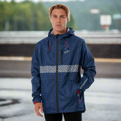 Chamarra impermeable Fusion azul marino