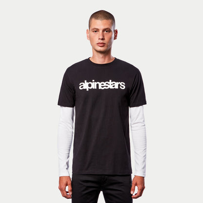 Playera Alpinestars Stack Long-Sleeve Knit - Negro/Blanco