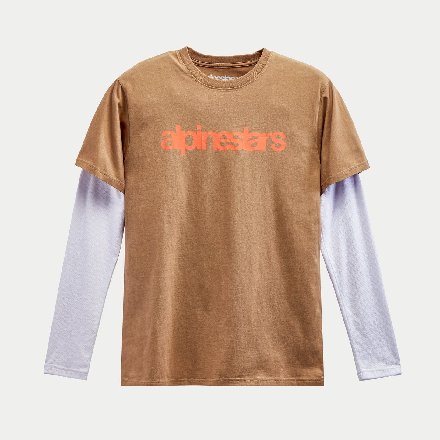 Playera Alpinestars Stack Long-Sleeve- Arena/Naranja