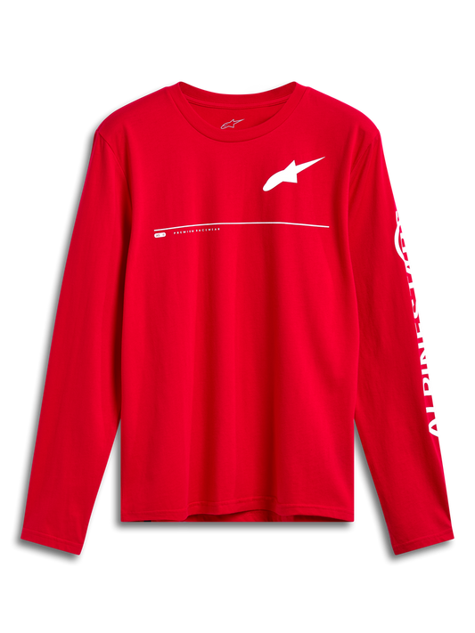 Playera manga larga Alpinestars Committed CSF - rojo