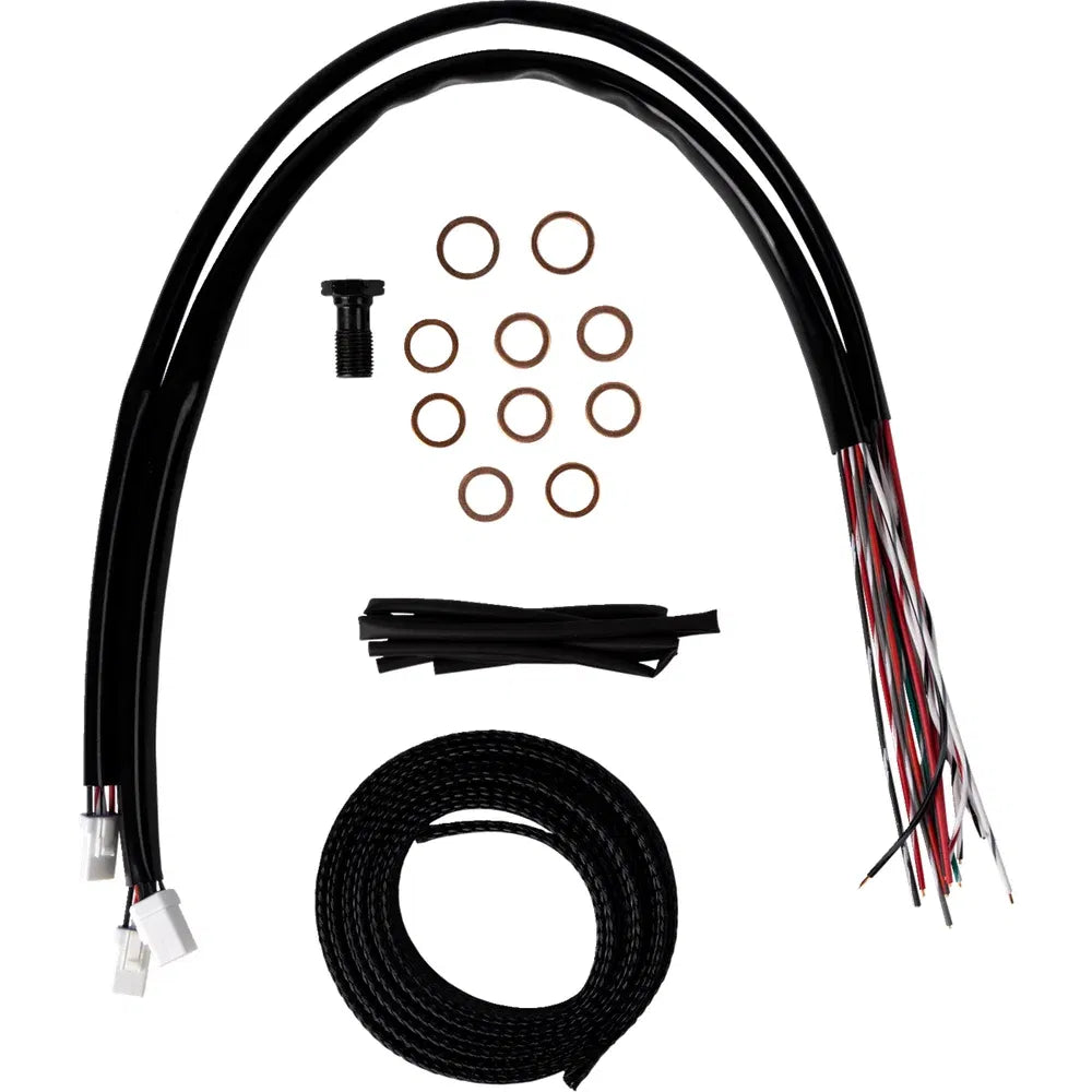 Kit completo de cable de manillar/línea de freno trenzado midnight, estándar