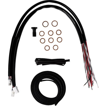 Kit completo de cable de manillar/línea de freno trenzado midnight, estándar