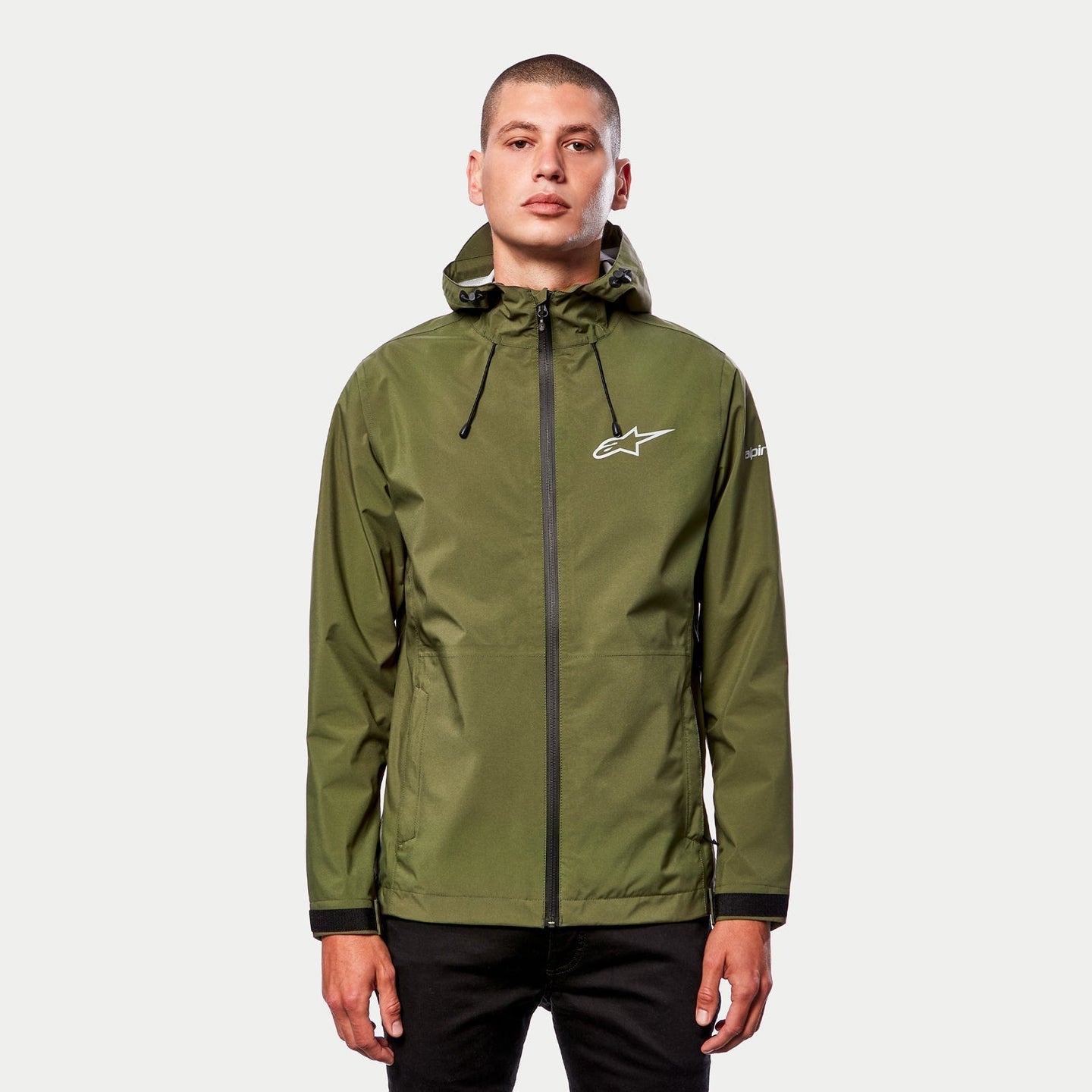 Chamarra impermeable Alpinestars Omni Rain - Verde Militar