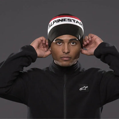 Beanie Alpinestars Stake - Negro/Blanco/rojo