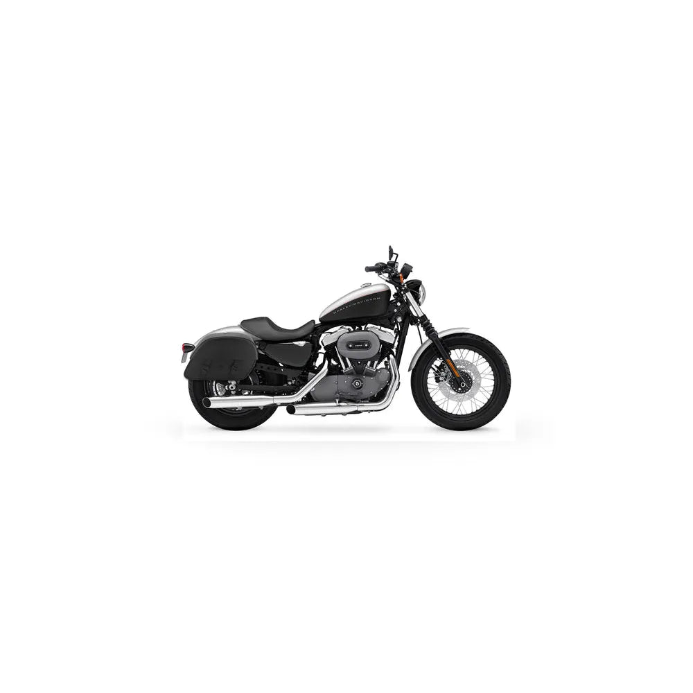Alforjas de Cuero Baelor 26L con Corte para Amortiguador para Harley Sportster 1200 Nightster XL1200N