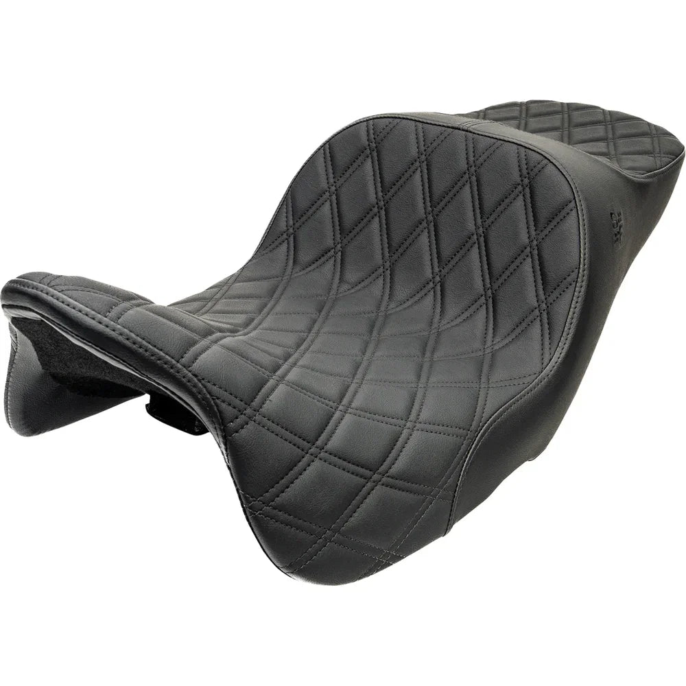 Asiento SLYFOX Chariot Black Double Diamond Stitch Black Logo FLH/FLT '09-'23.5