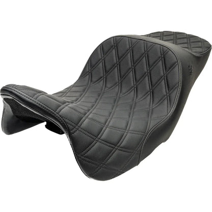 Asiento SLYFOX Chariot Black Double Diamond Stitch Black Logo FLH/FLT '09-'23.5