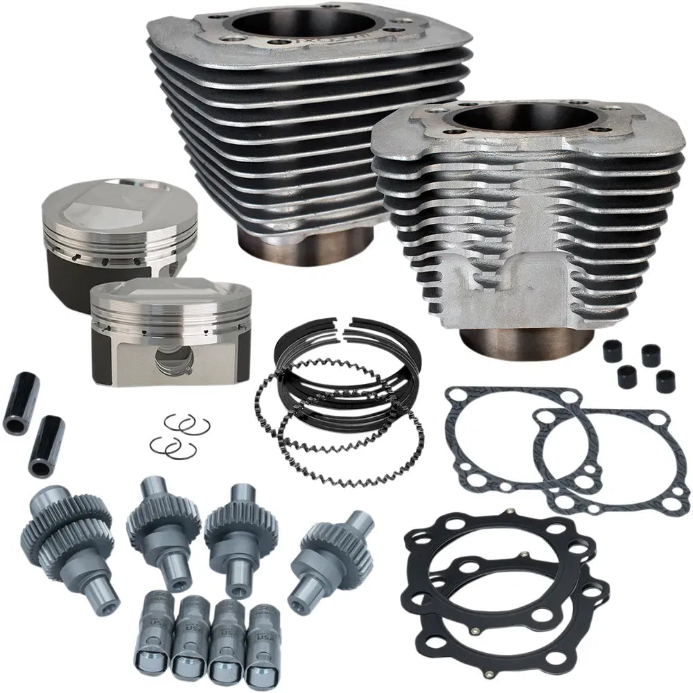 Conversion de motor S&S Cycle Hooligan - 1200 cc a 1250 cc -Plata