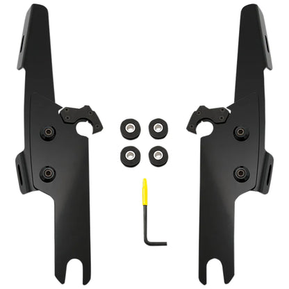 Kit de montaje completo con bloqueo de gatillo para parabrisas Fats/Slim - Kit de montaje Fats/Slim - Negro - FLRT
