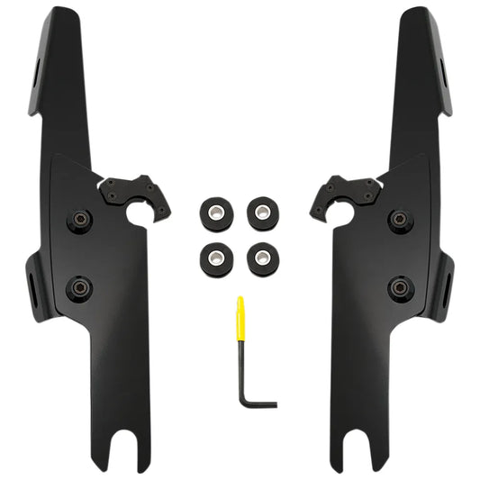 Kit de montaje completo con bloqueo de gatillo para parabrisas Fats/Slim - Kit de montaje Fats/Slim - Negro - FLRT