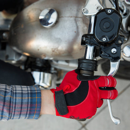 Guantes Biltwell Moto - rojos/negro/blanco