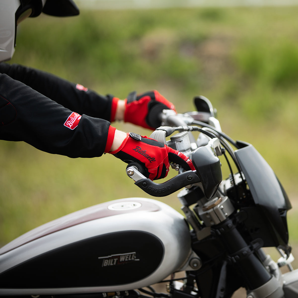 Guantes Biltwell Moto - rojos/negro/blanco