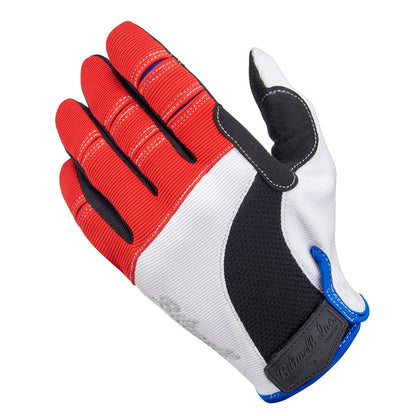 Guantes Biltwell Moto - rojo/blanco/azul