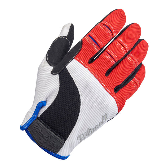 Guantes Biltwell Moto - rojo/blanco/azul