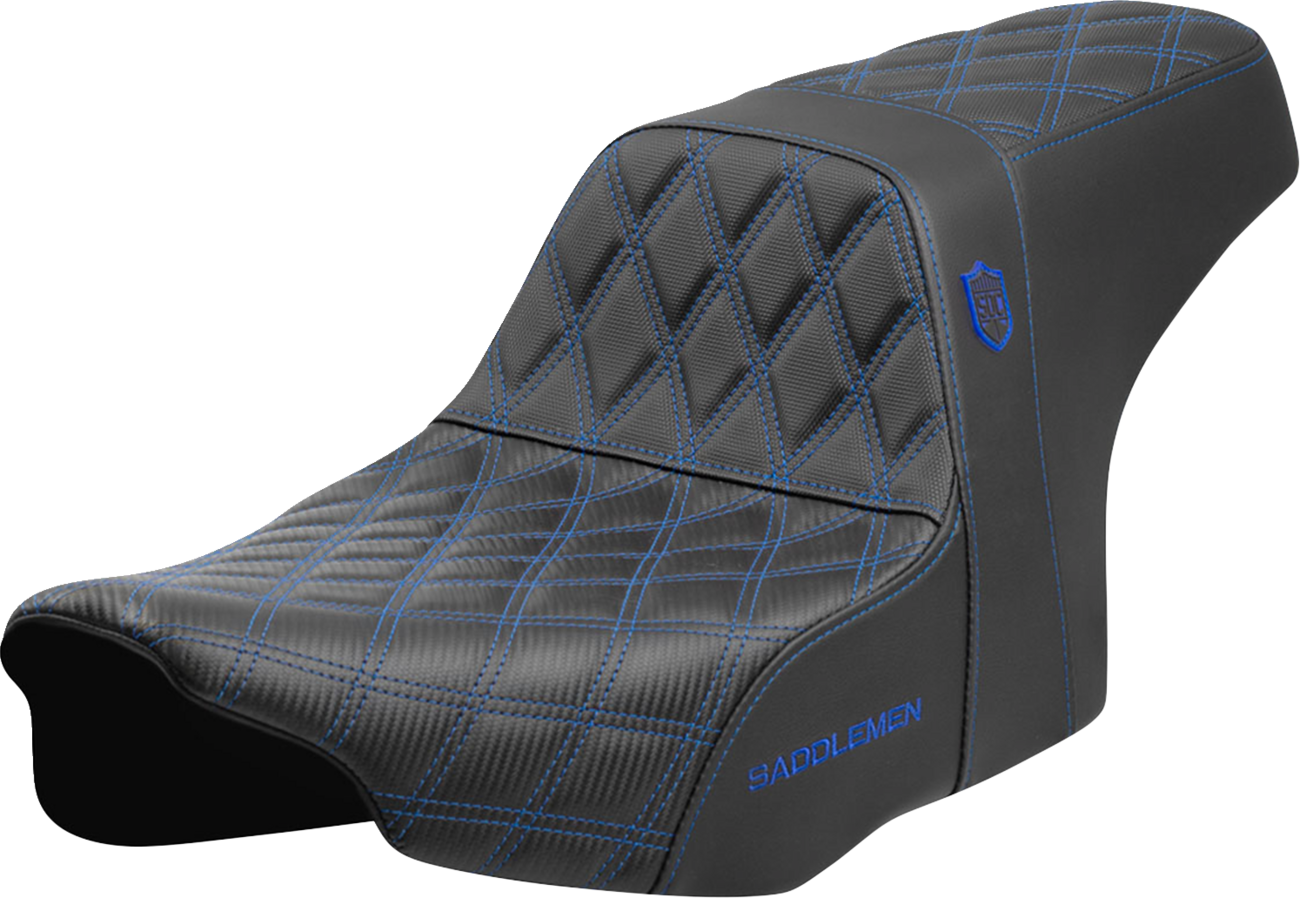 Asiento Pro Series SDC Performance Grip - Asiento Pro Series SDC Performance - Costuras azules - Sin respaldo - FLT/FLH '23 -'24