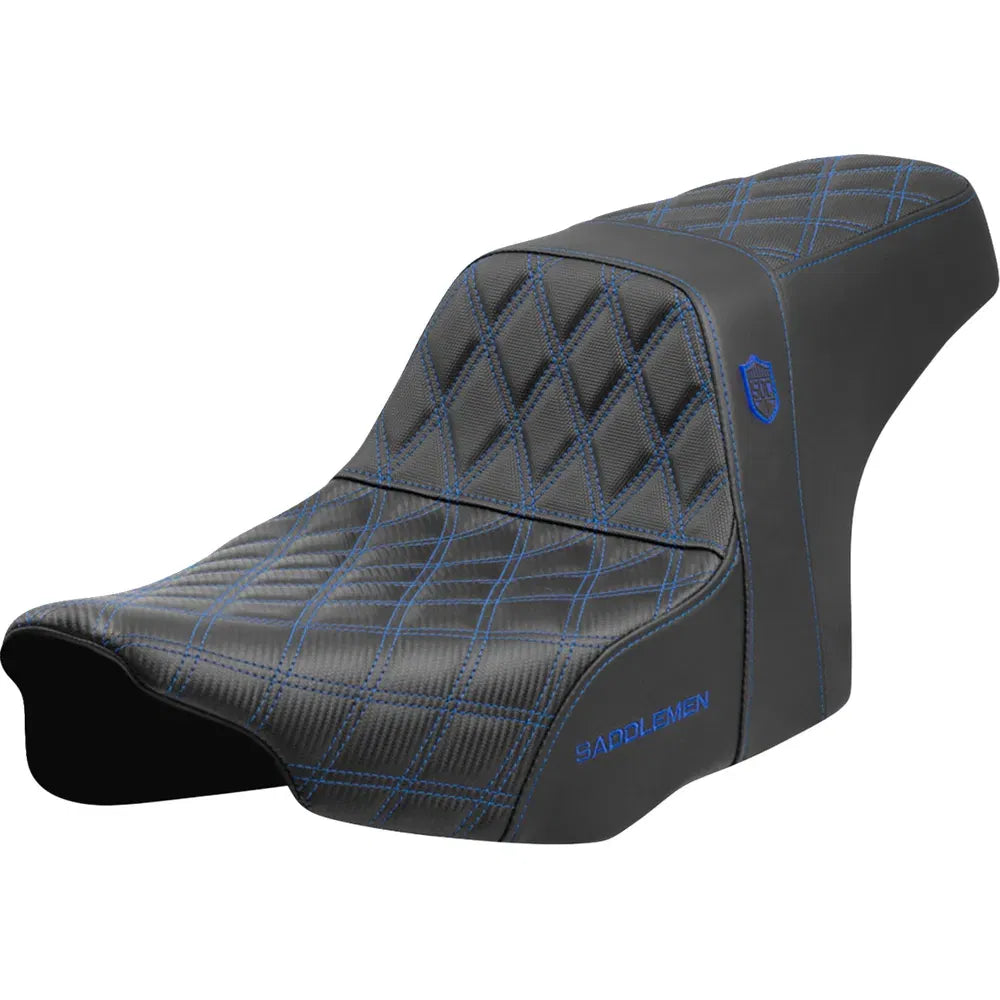 Asiento Pro Series SDC Performance Grip - Asiento Pro Series SDC Performance - Costuras azules - Sin respaldo - FLT/FLH '23 -'24
