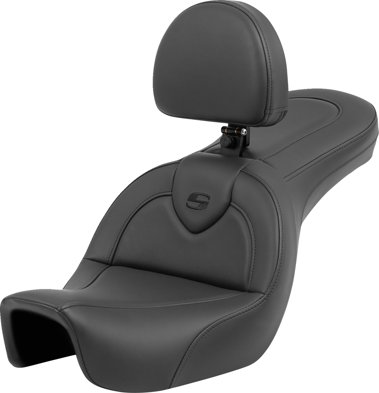 Asiento Roadsofa™ de alcance estándar - Asiento Roadsofa™ - con respaldo - Negro/Costuras negras - FXD '06-'17