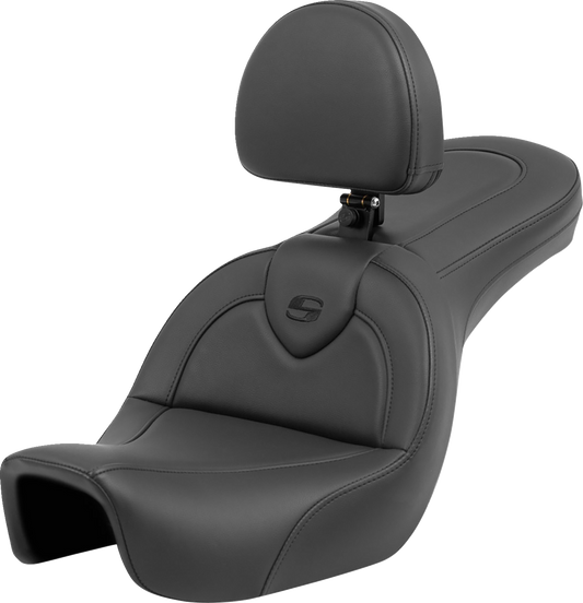 Asiento Roadsofa™ de alcance estándar - Asiento Roadsofa™ - con respaldo - Negro/Costuras negras - FXD '06-'17