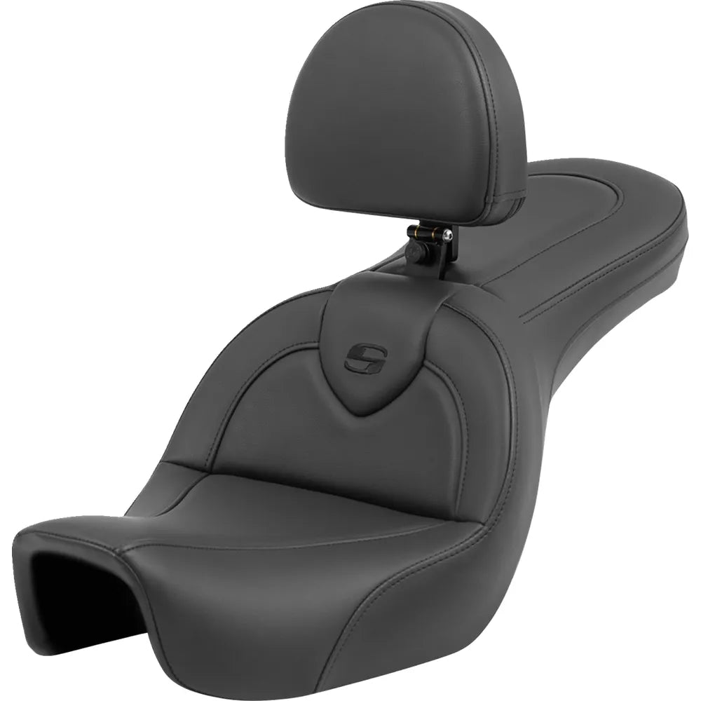 Asiento Roadsofa™ de alcance estándar - Asiento Roadsofa™ - con respaldo - Negro/Costuras negras - FXD '06-'17