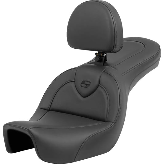Asiento Roadsofa™ de alcance estándar - Asiento Roadsofa™ - con respaldo - Negro/Costuras negras - FXD '06-'17
