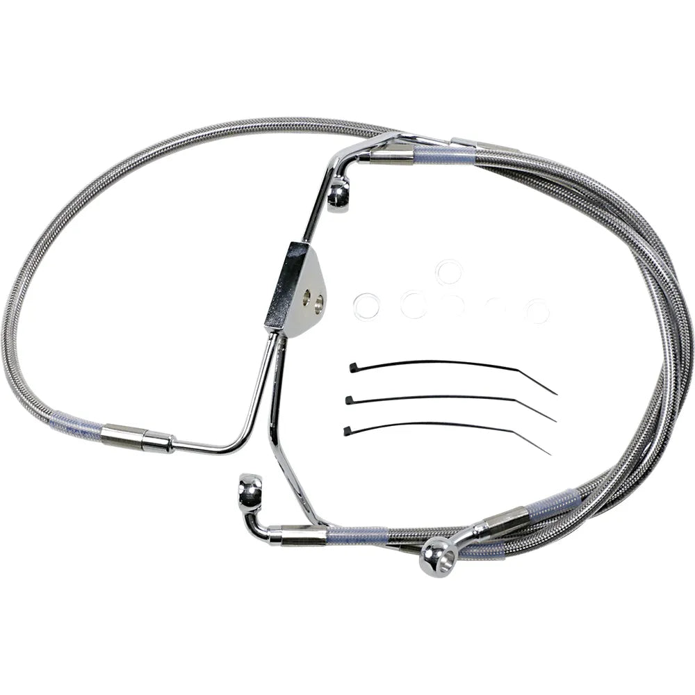 Brake Line - Front - +4" - Touring - Stainless Steel