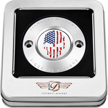 Cubierta FIGURATI DESIGNS de Inspeccion Derby- Skull - Acero Inox (2 orificios)