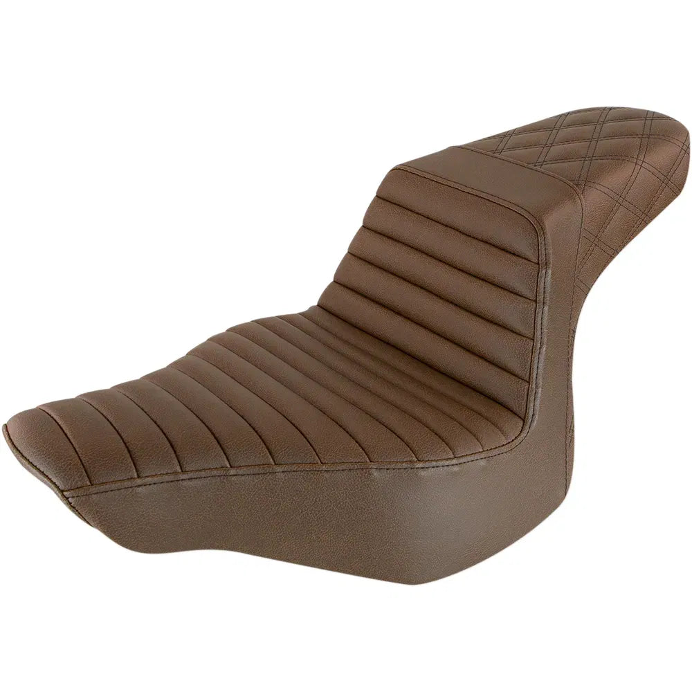 Step Up Seat - Tuck and Roll/Lattice Stitched - Brown06020