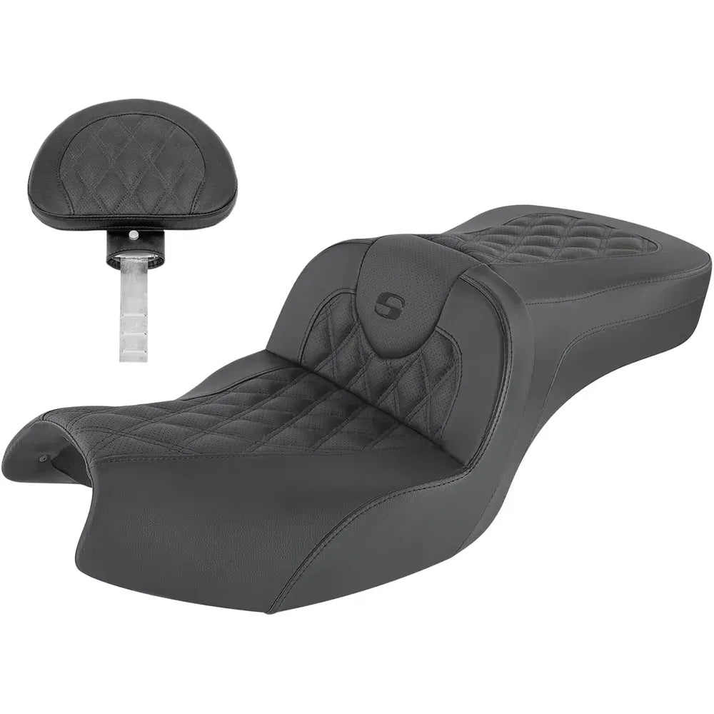 Roadsofa™ Seat -Lattice Stitched - Backrest - Black - Indian
