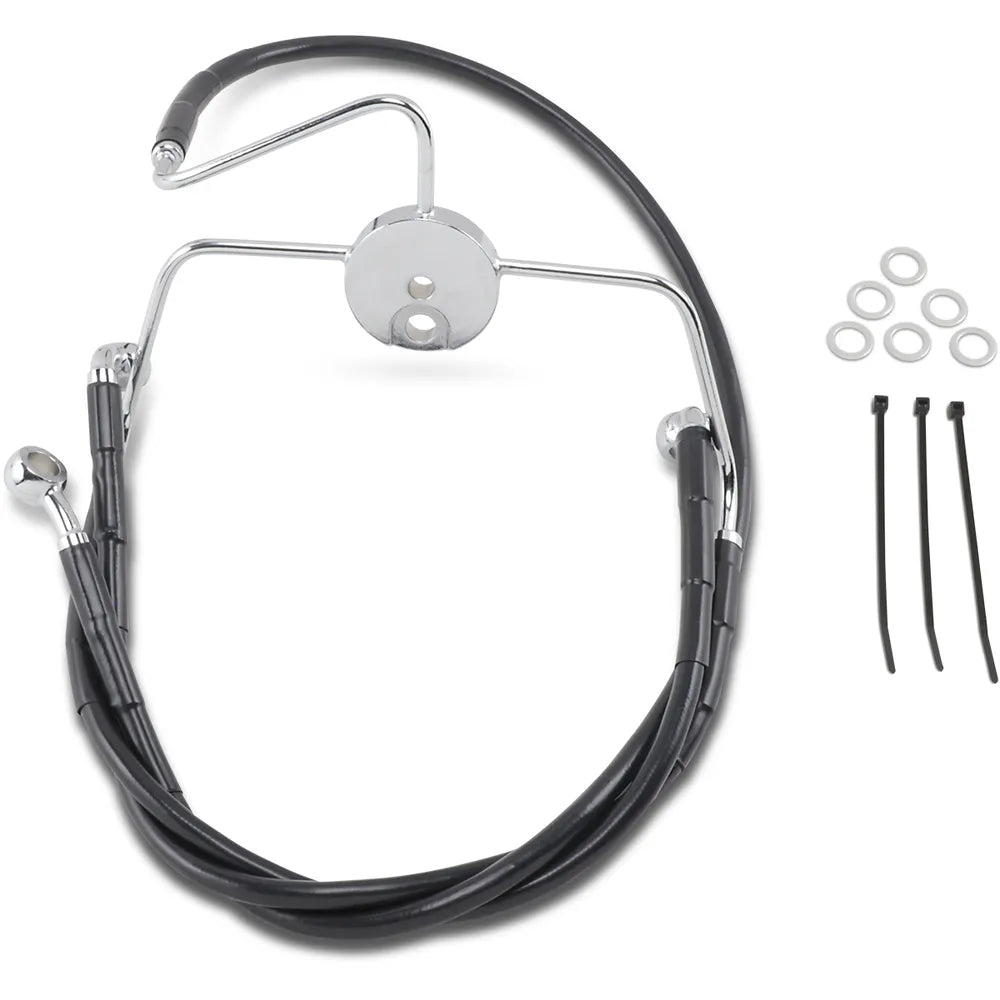 Brake Line - Front - Black - +4"
