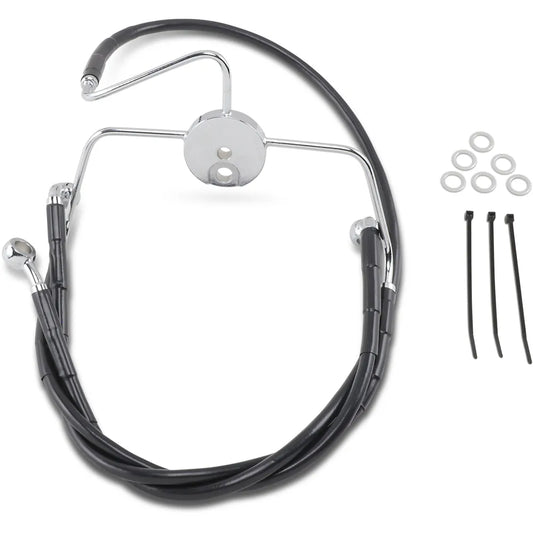 Brake Line - Front - Black - +4"