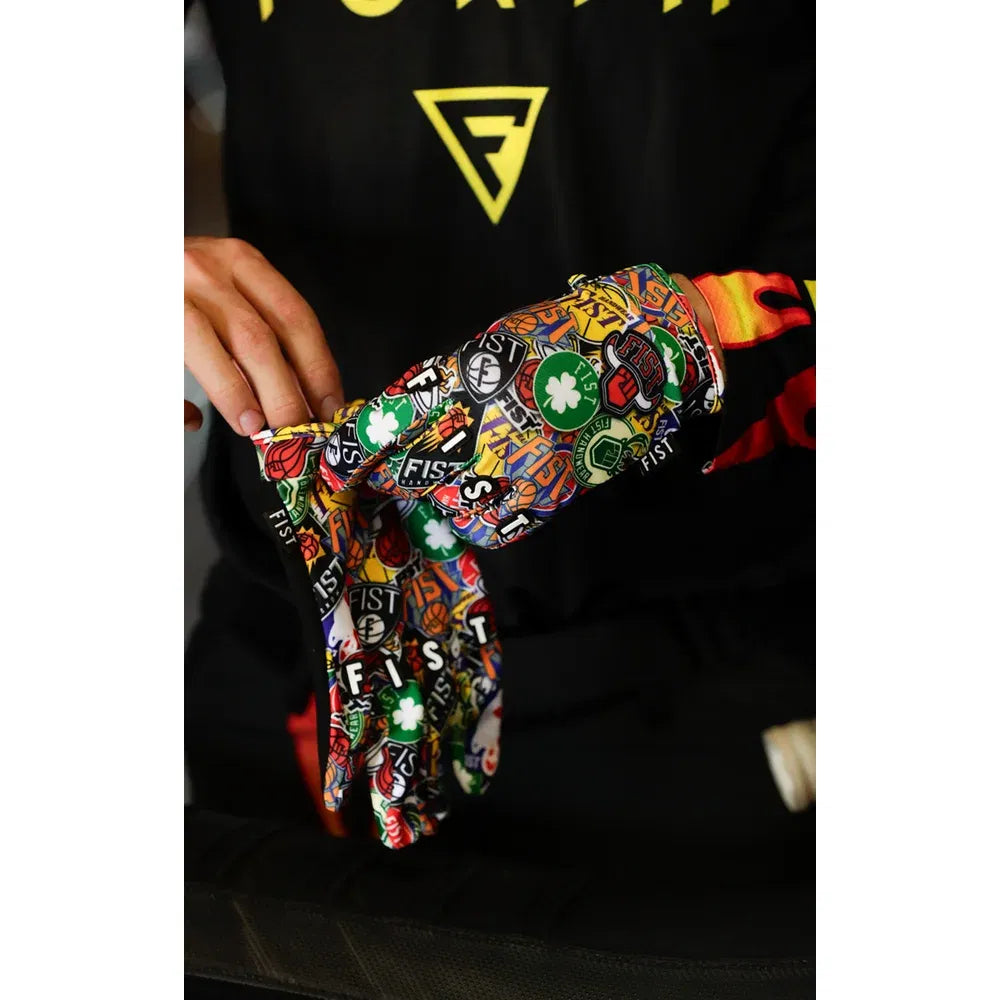 Guantes de pista dura con correas