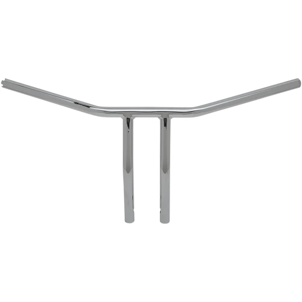 Chrome 10" Drilled T-Bar Handlebar w/ Dimples for TBW