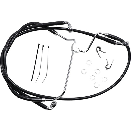 Brake Line - Front - Black - +10"
