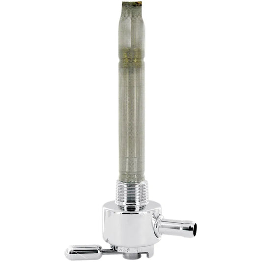 Fuel Valve - Chrome - 3/8" NPT - Round