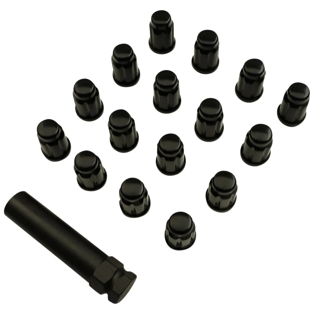Lug Nut - Splined - 10 mm - Black - 16 Pack