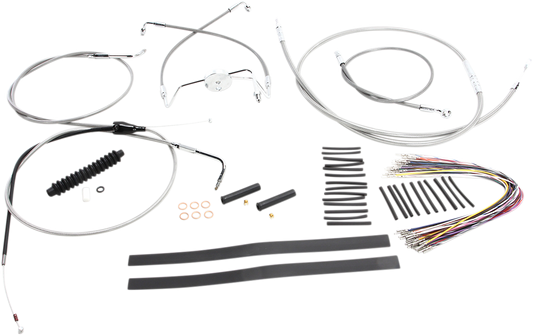 Kit de instalación de manillar XR - Kit de instalación de manillar XR - Colgadores Ape de 12"-14" - FLH '96-'06 - Acero inoxidable