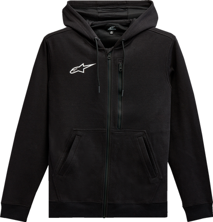 Sudadera con capucha asimétrica con cremallera