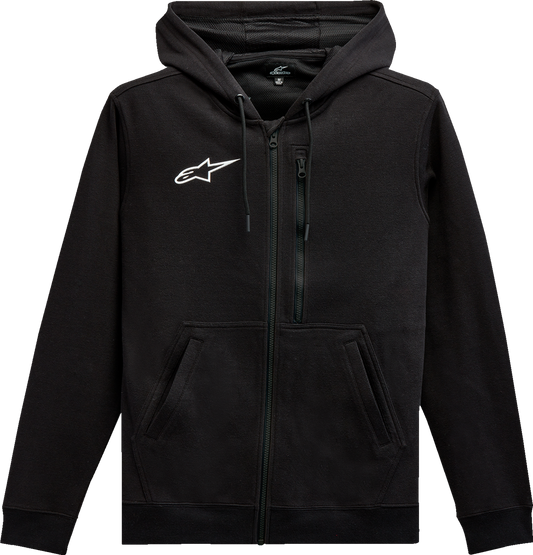 Sudadera con capucha asimétrica con cremallera