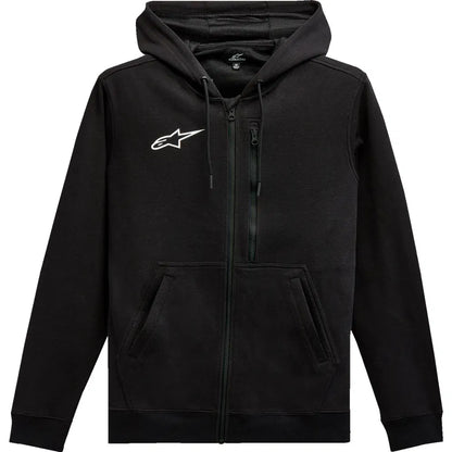 Sudadera con capucha asimétrica con cremallera