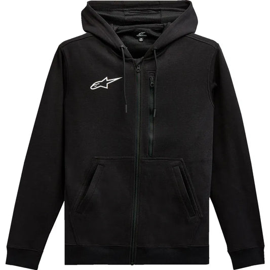 Sudadera con capucha asimétrica con cremallera